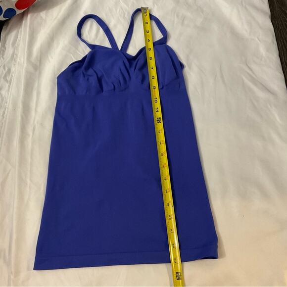 Barely There Blue Spandex Exercise Tank Camisole L Athleisure Activewear Casual - Picture 6 of 8